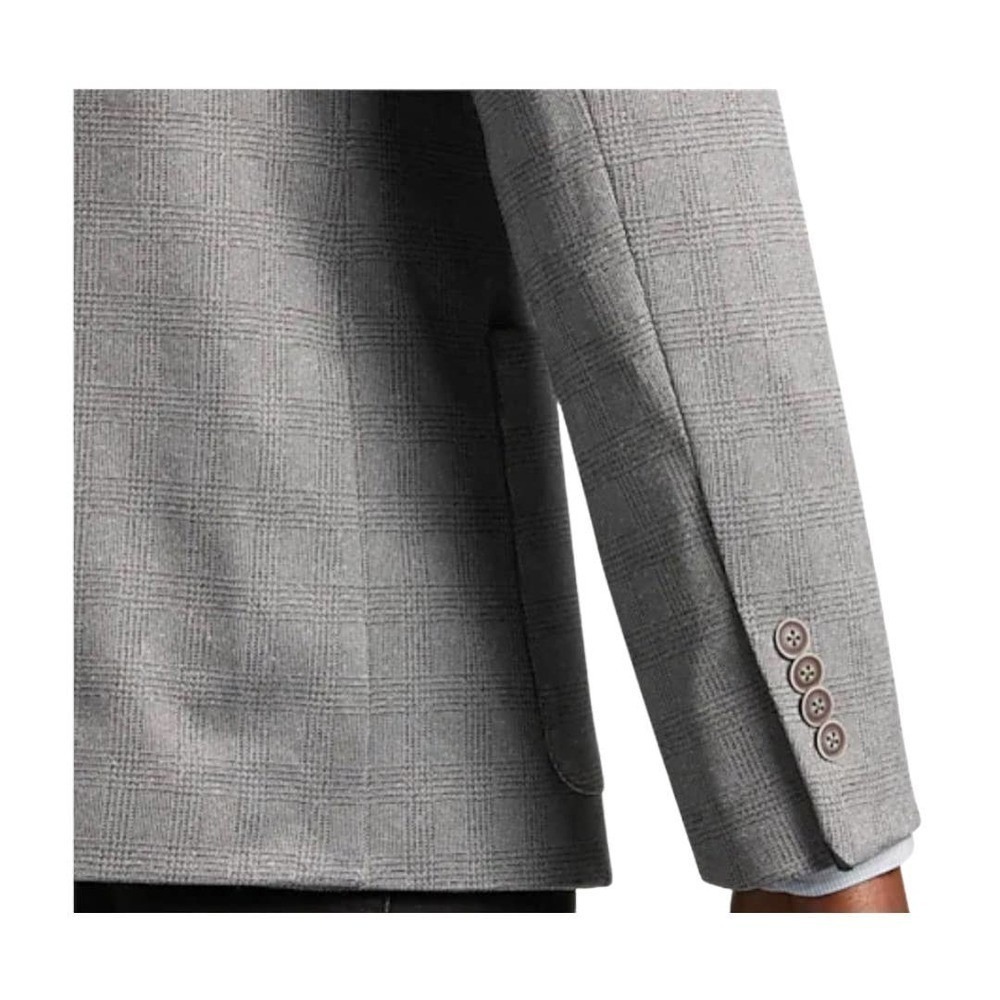 Reaction‎ Kenneth Cole Gray Techni Cole Modern Fit Windowpane Sport Coat 40L - Picture 7 of 16